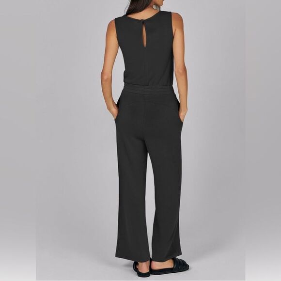 NWT Amazon Caracilia Sleeveless Wide Leg Jumpsuit in Black Size S - Picture 2 of 9